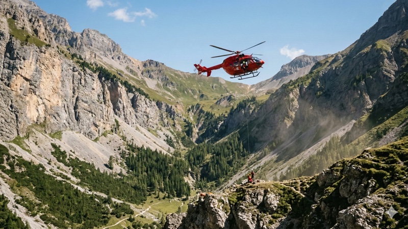 登山保険の書類とザック