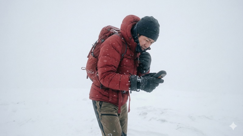 雪山でのホワイトアウト——視界ゼロの白い恐怖とその対処